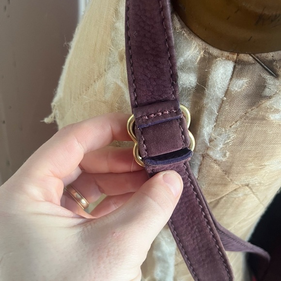 Vintage 1990s Coach Sonoma Elderberry Purple Nubuc Leather Drawstring Backpack - Picture 7 of 11